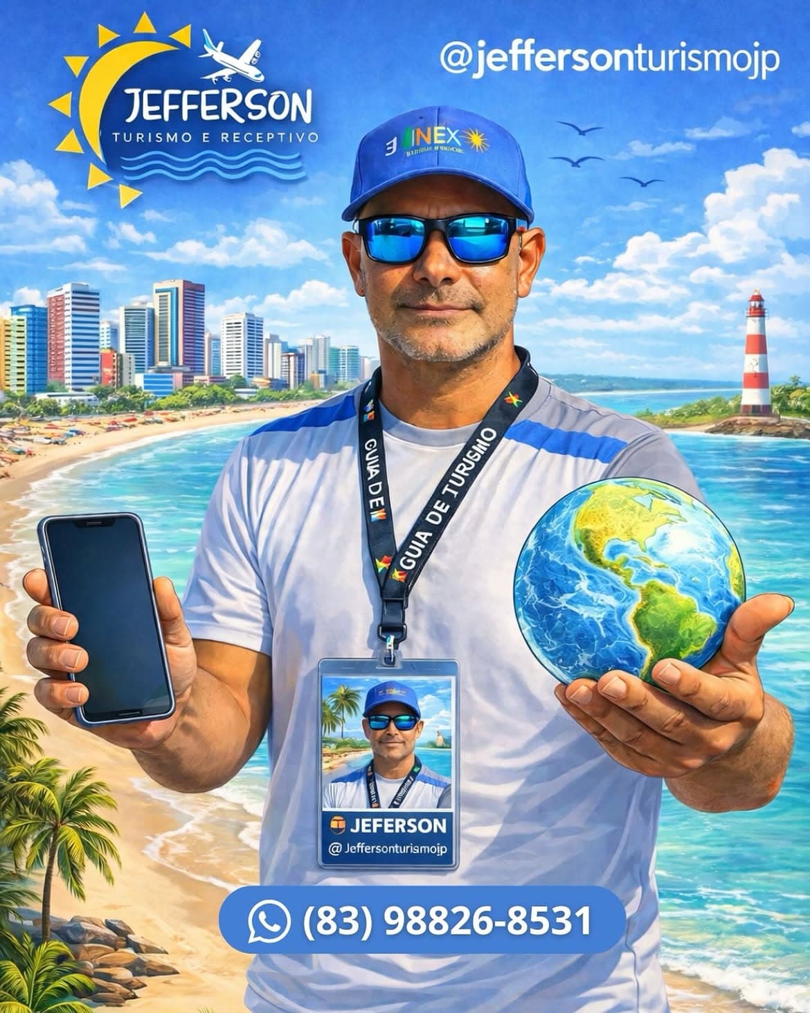 Jefferson, guia da Jefferson Turismo e Receptivo, em João Pessoa